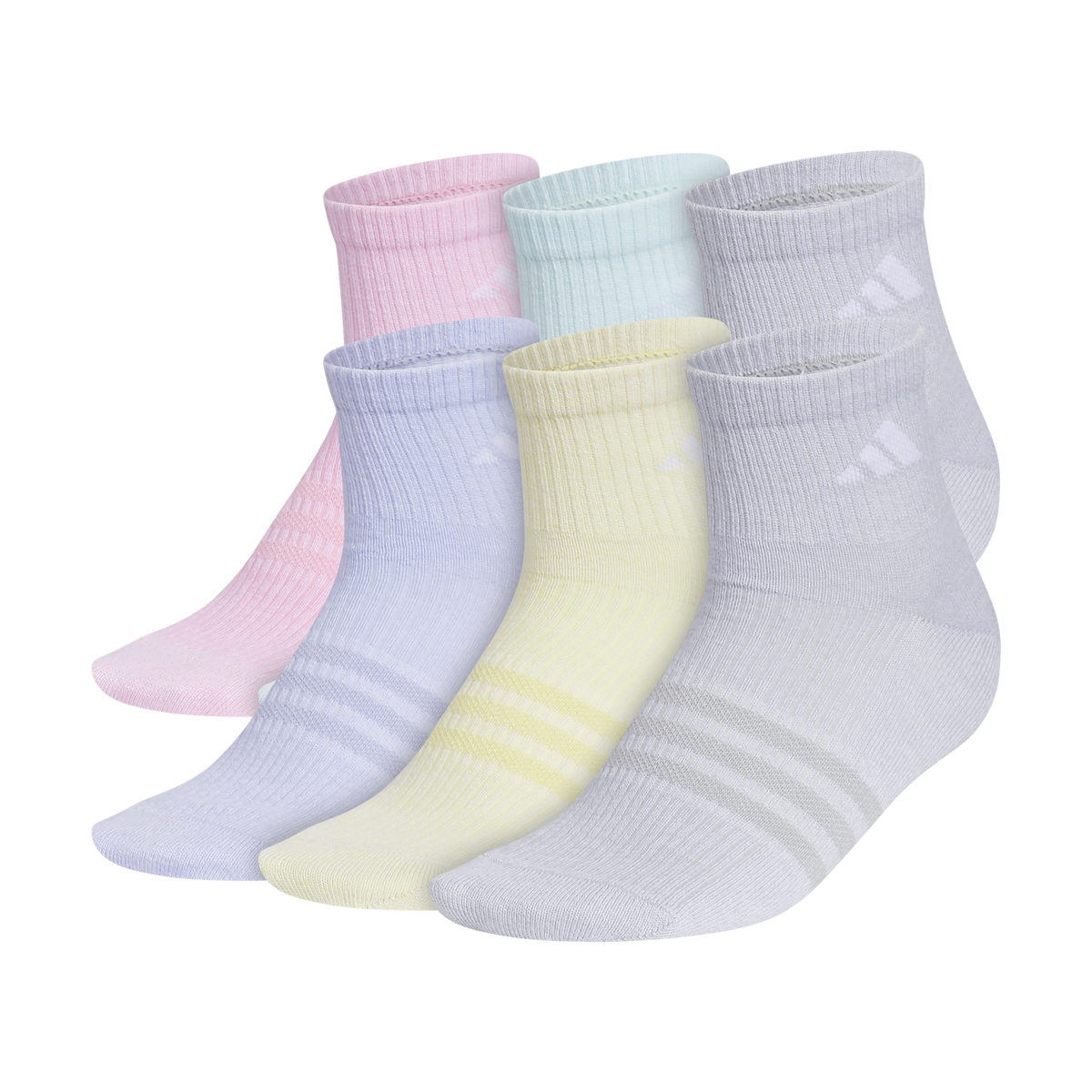 adidas Girl's Superlite 3.0 6-Pack Quarter Sock-1