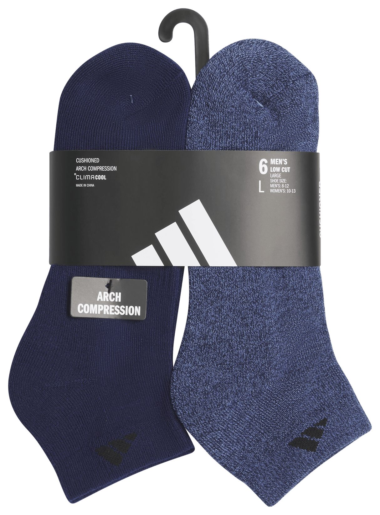 adidas Men's Athletic Cushioned 6-Pack Low Cut Sock-7