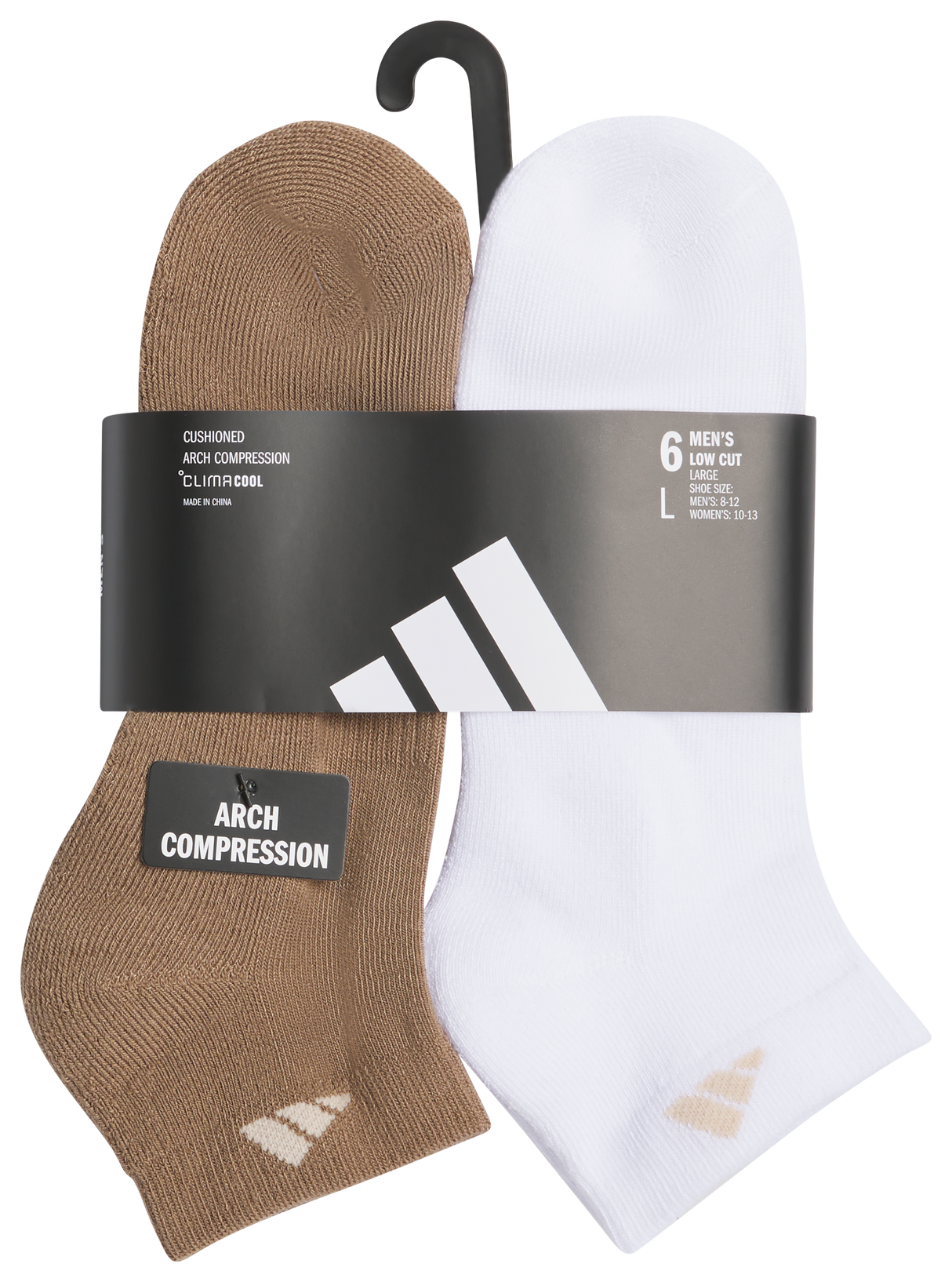 adidas Men's Athletic Cushioned 6-Pack Low Cut Sock-7