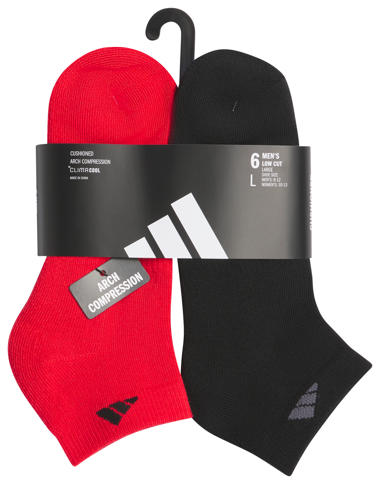 adidas Men's Athletic Cushioned 6-Pack Low Cut Sock-7
