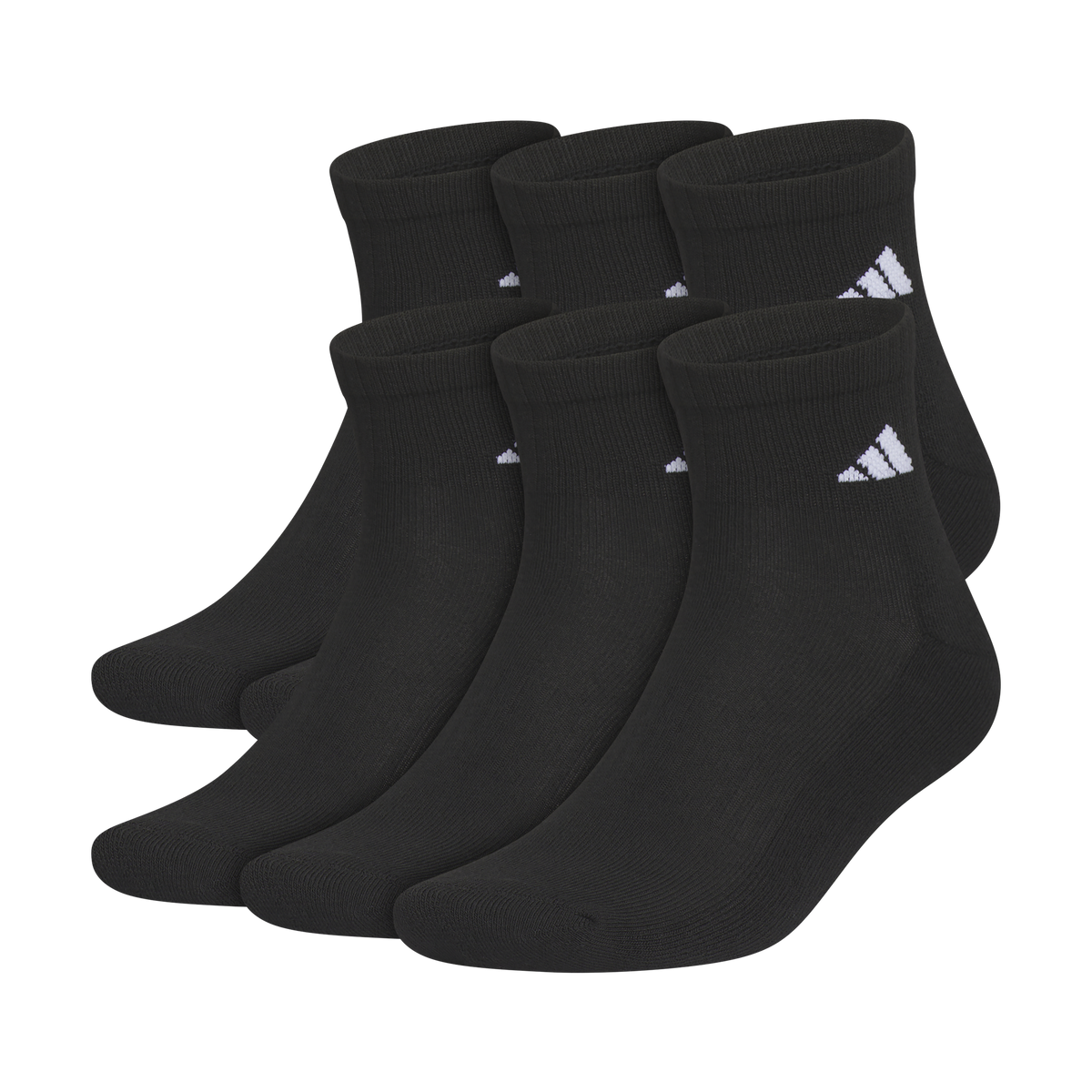 adidas Men's Classic Cushioned 6-Pack Quarter Sock-1
