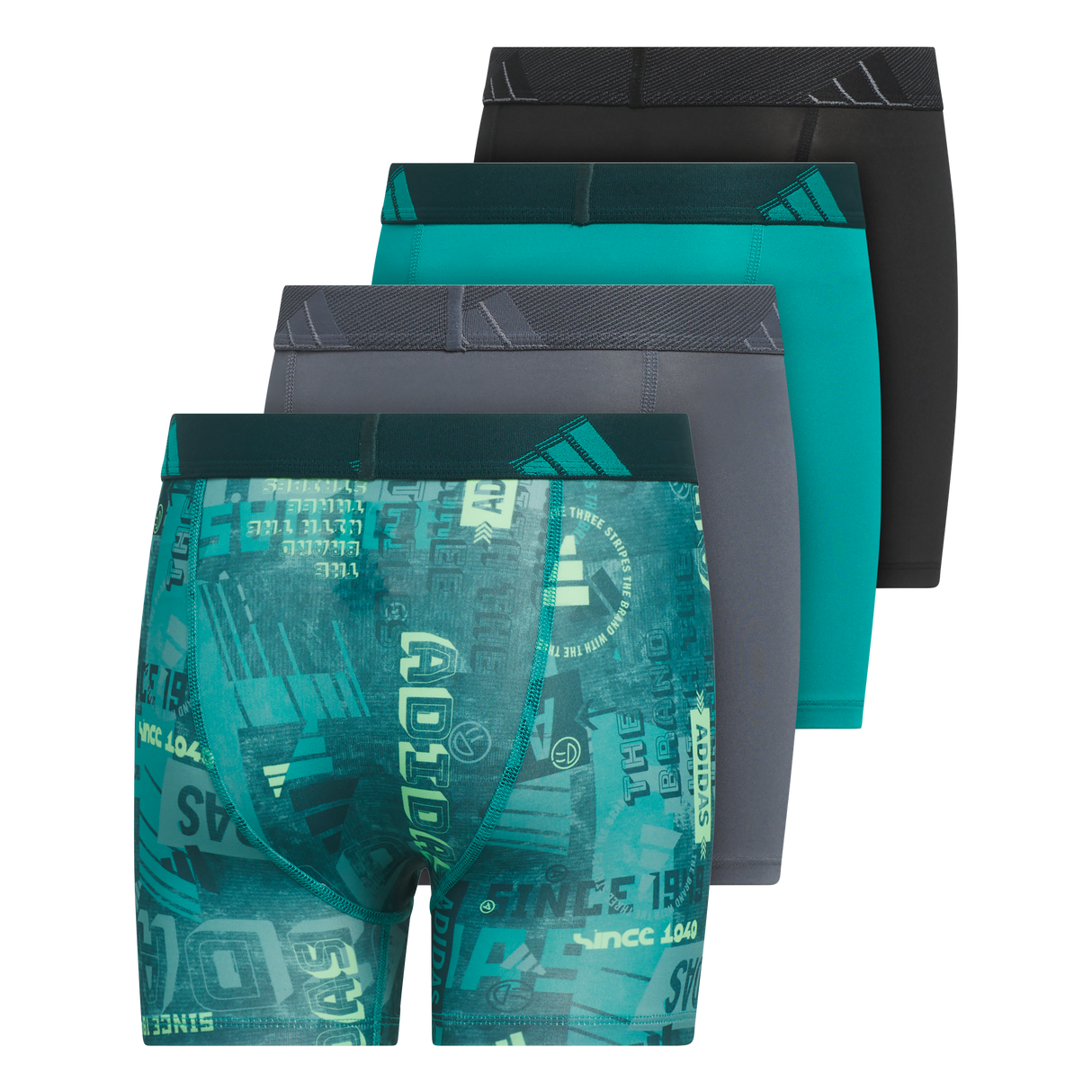 adidas Youth Microfiber Graphic 4-Pack Boxer Brief-3