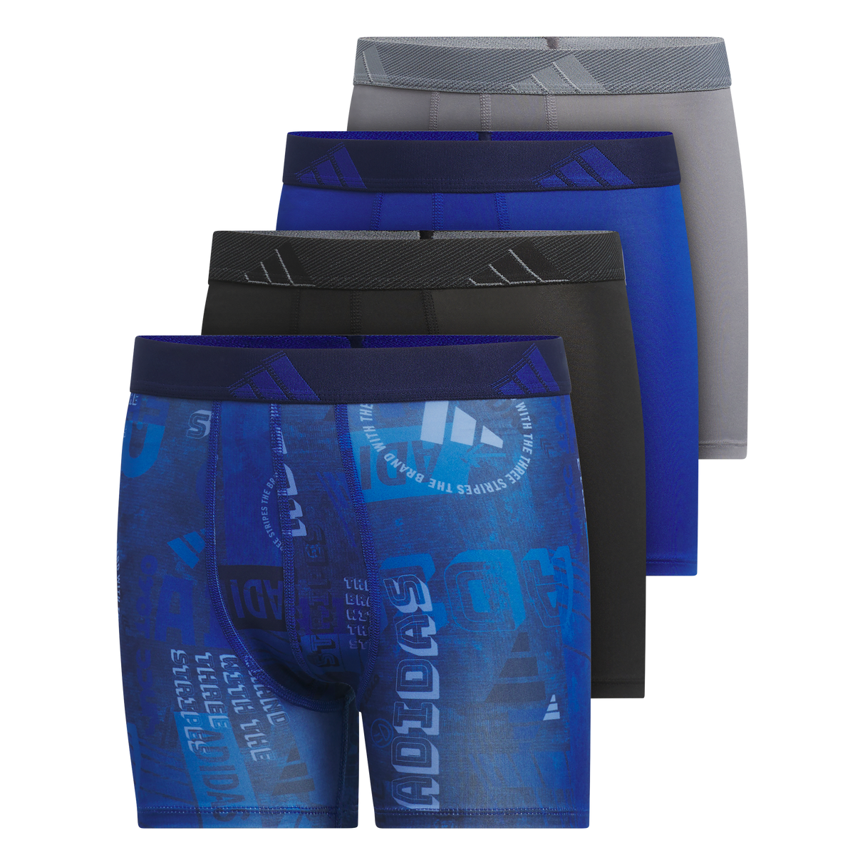 adidas Youth Microfiber Graphic 4-Pack Boxer Brief-1