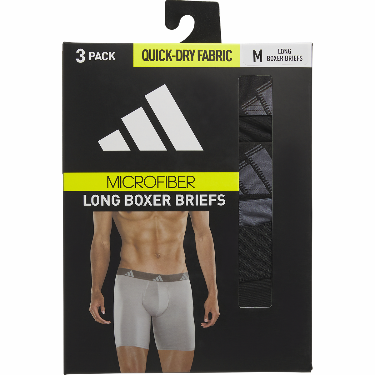 adidas Men's All Day Microfiber 3-Pack Long Boxer Brief-8