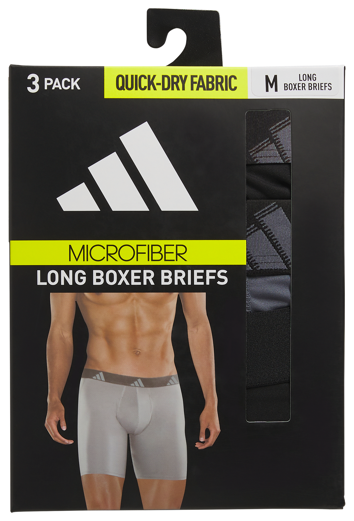 adidas Men's All Day Microfiber 3-Pack Long Boxer Brief-8