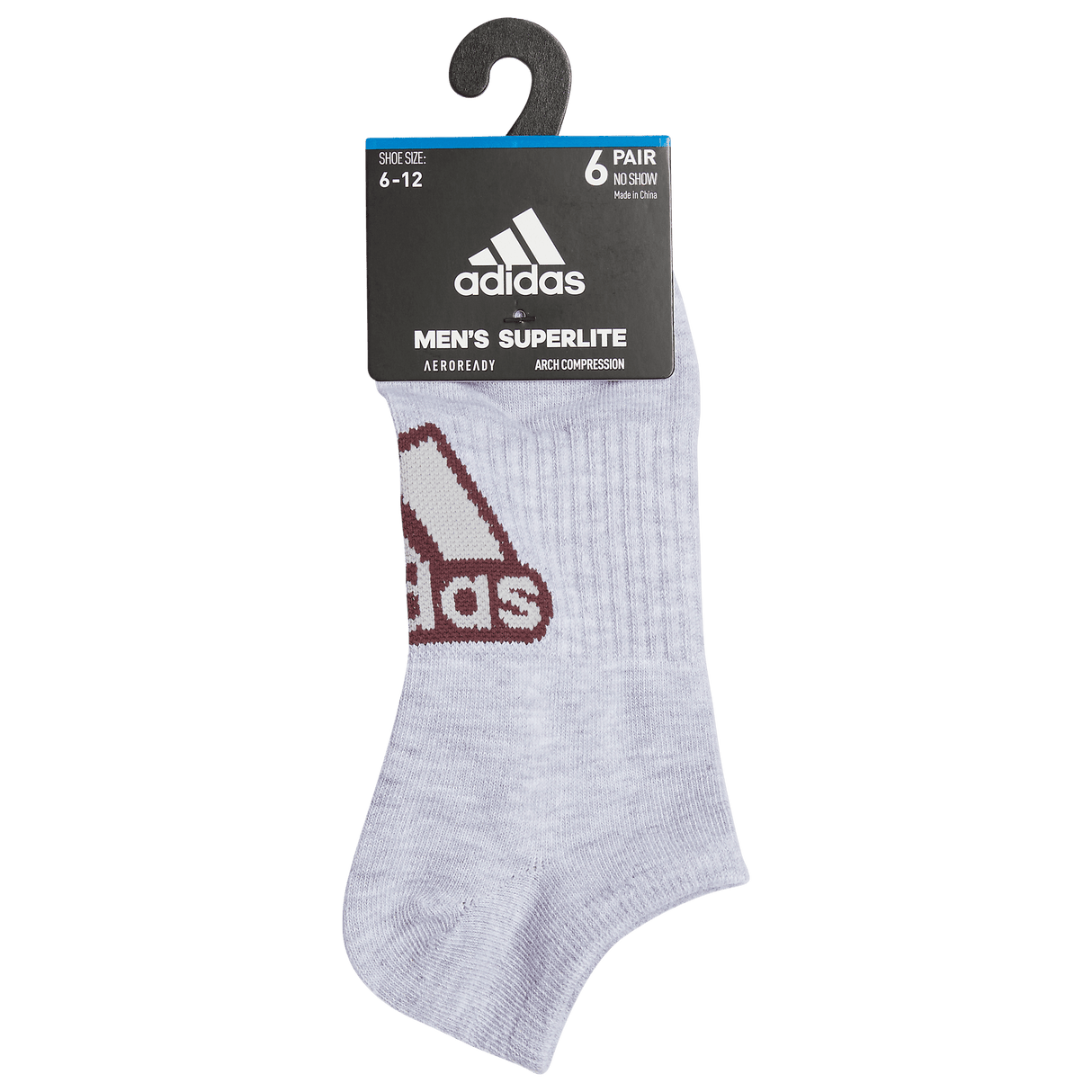 adidas Men's Superlite Classic 6-Pack No Show Sock-8