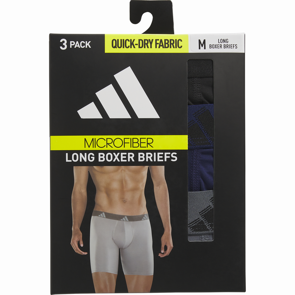 adidas Men's All Day Microfiber 3-Pack Long Boxer Brief-8