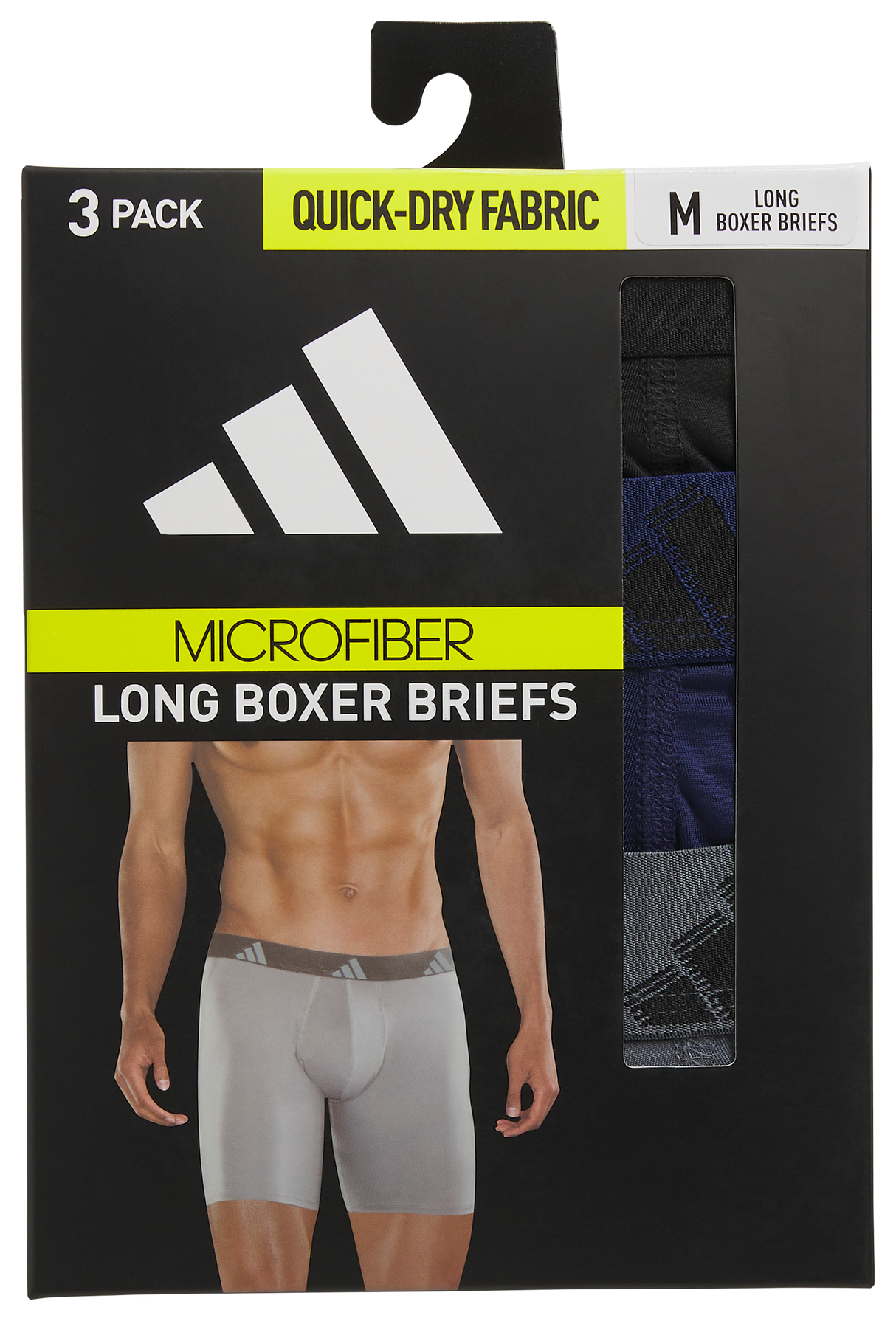 adidas Men's All Day Microfiber 3-Pack Long Boxer Brief-8
