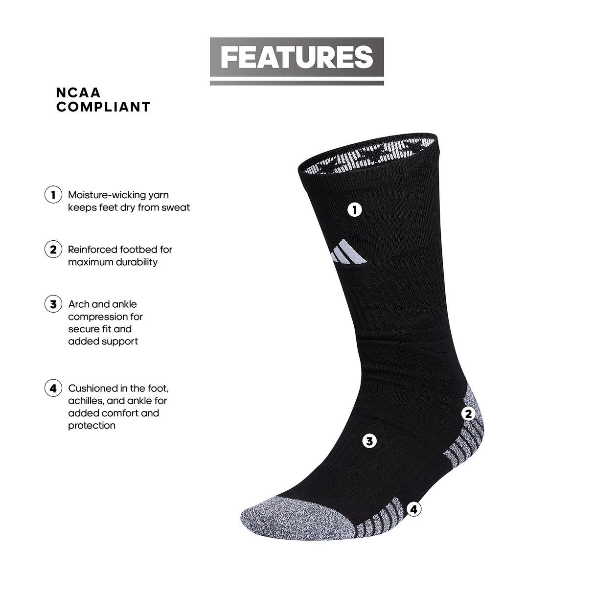 adidas 5-Star Team 2.0 Crew Sock-2