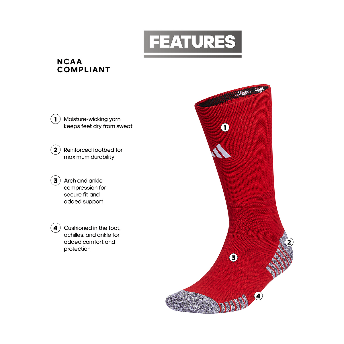 adidas 5-Star Team 2.0 Crew Sock-2