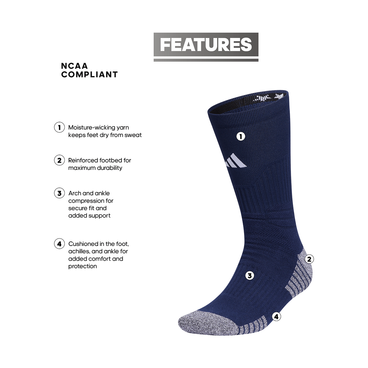 adidas 5-Star Team 2.0 Crew Sock-2