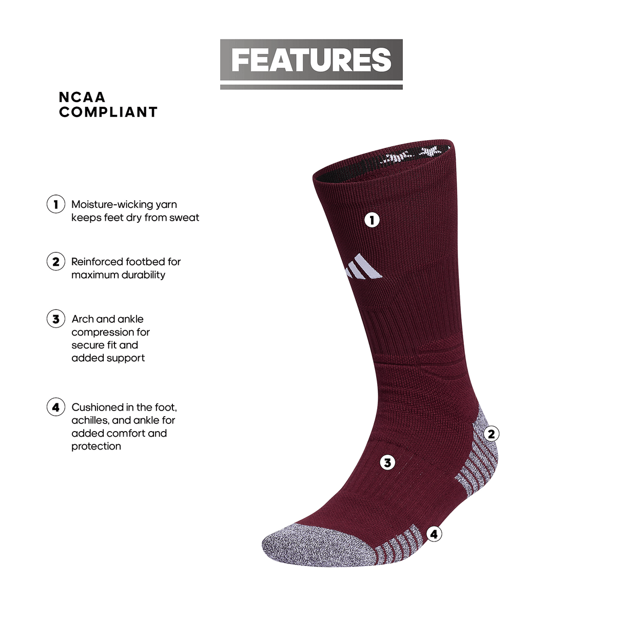 adidas 5-Star Team 2.0 Crew Sock-2