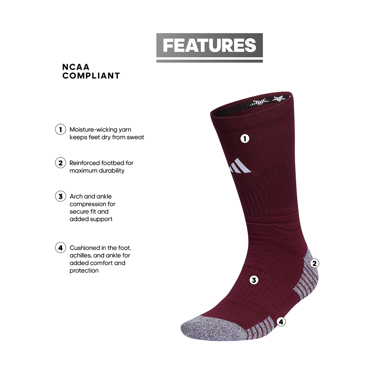 adidas 5-Star Team 2.0 Crew Sock-2