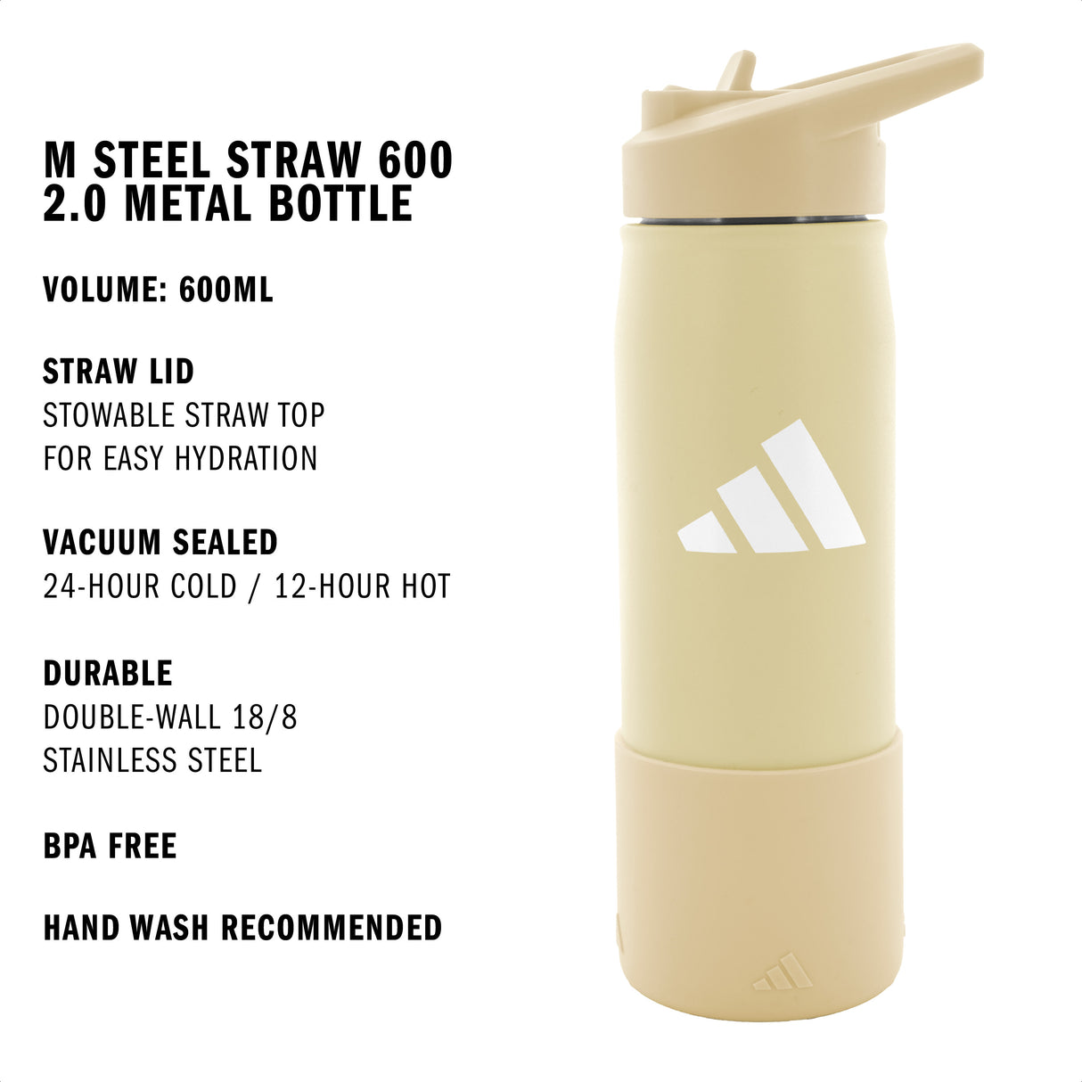 adidas M Steel Straw 600 2.0 Metal Bottle-2