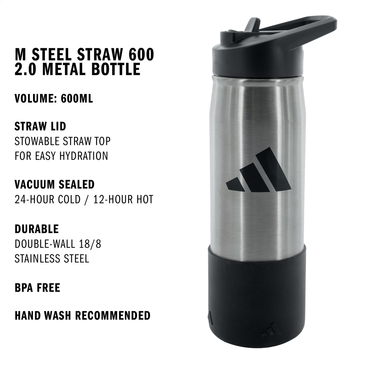 adidas M Steel Straw 600 2.0 Metal Bottle-2