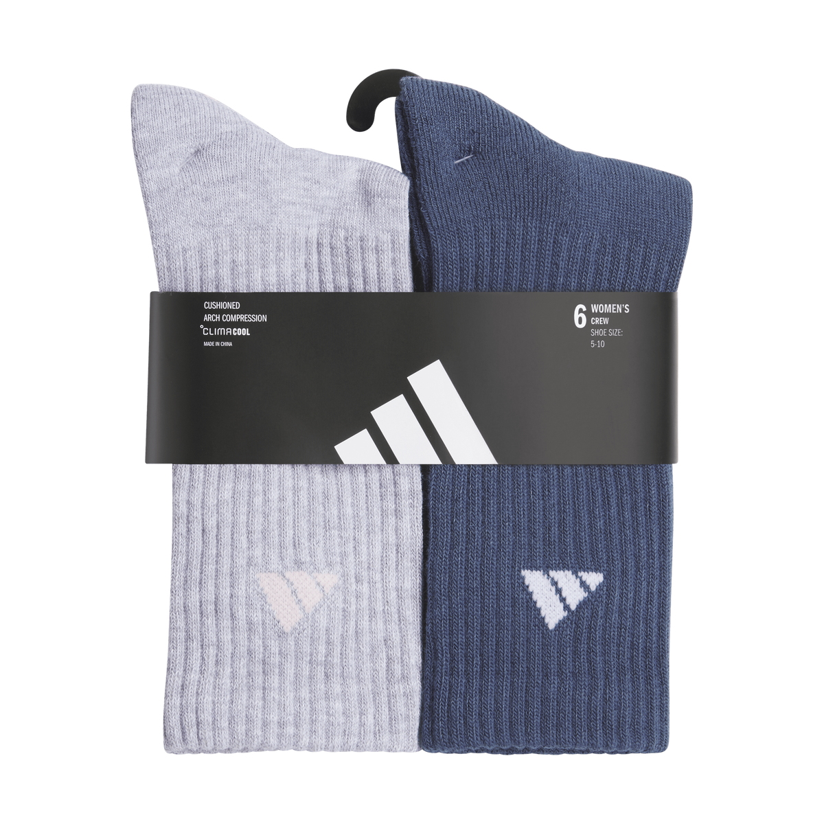 adidas Women's Athletic Cushioned 6-Pack Crew Sock-6