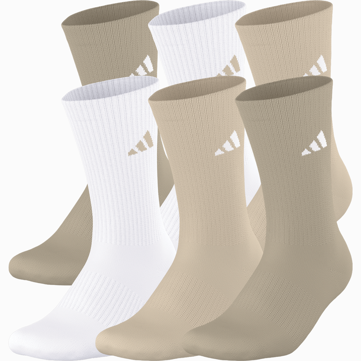 adidas Women's Athletic Cushioned 6-Pack Crew Sock-1