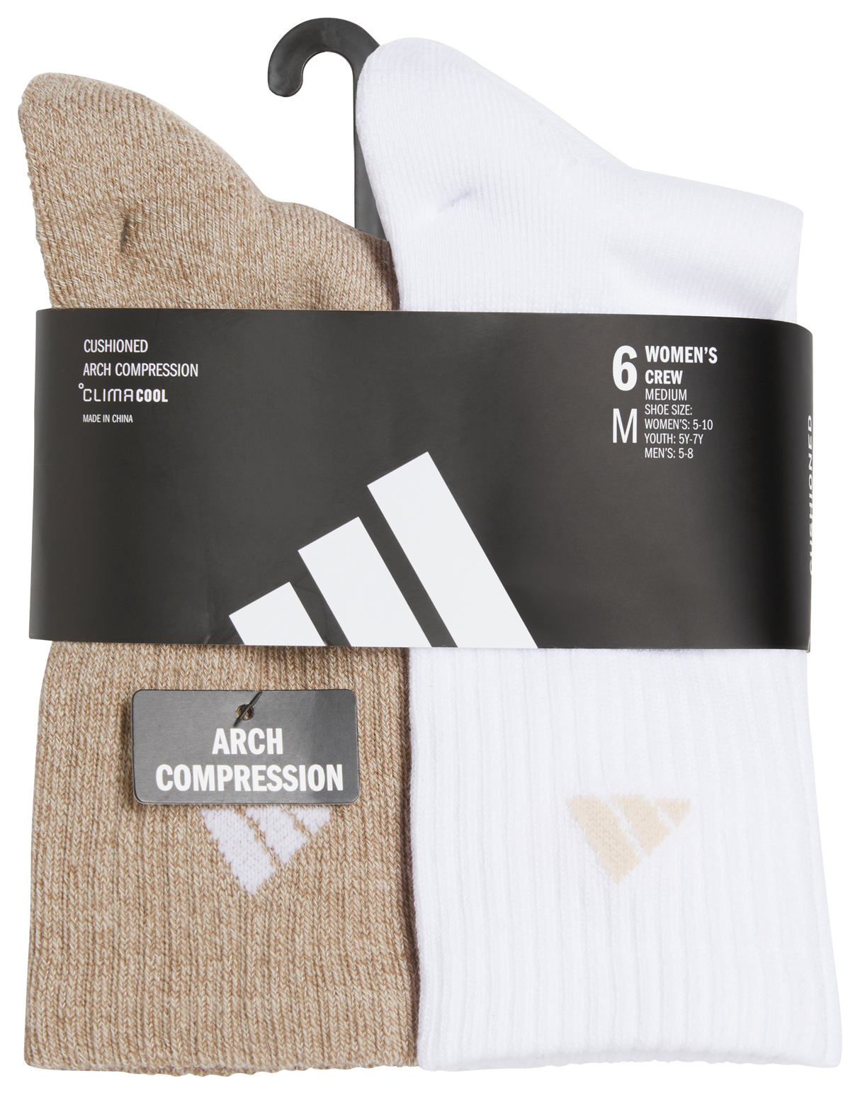 adidas Women's Athletic Cushioned 6-Pack Crew Sock-5
