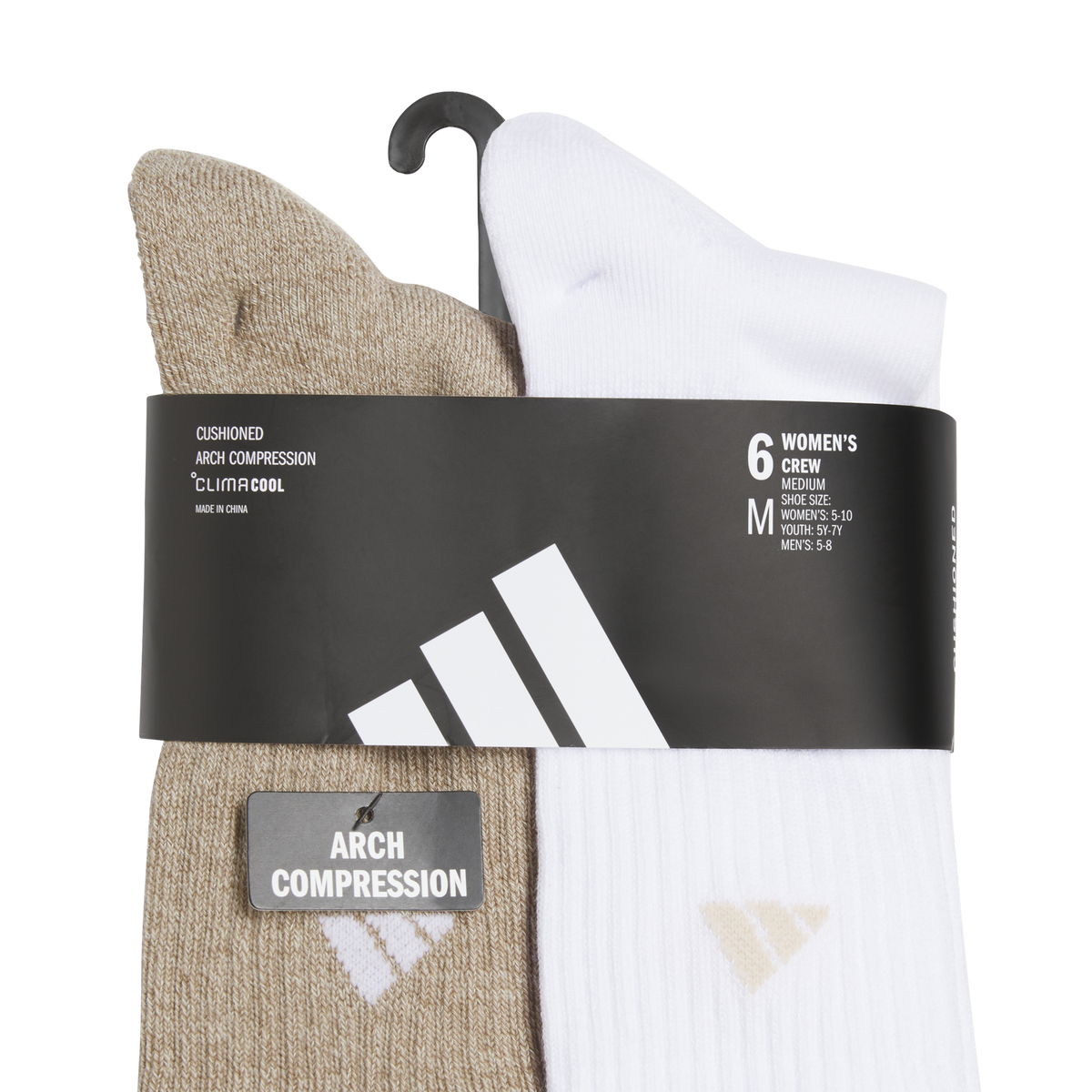 adidas Women's Athletic Cushioned 6-Pack Crew Sock-5