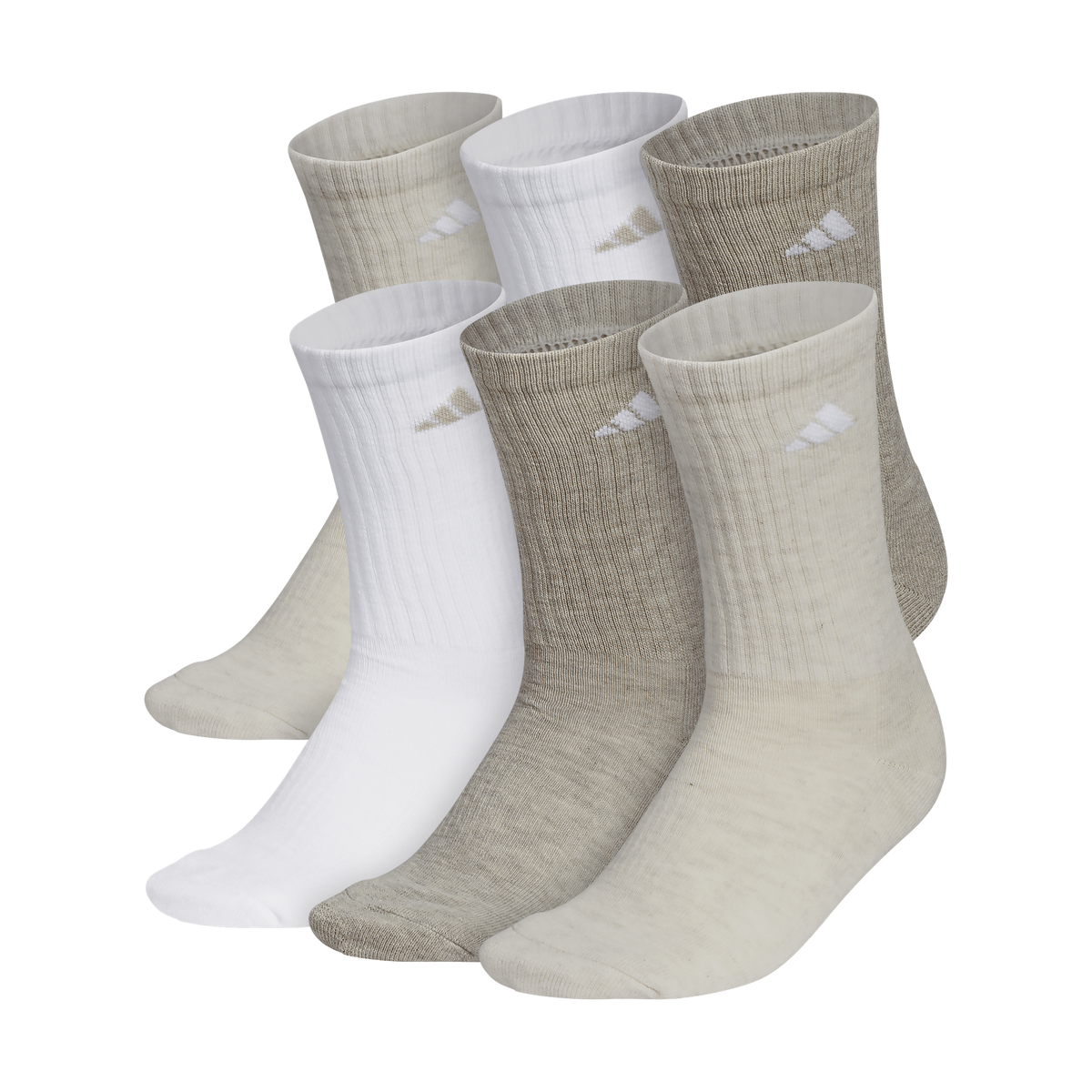 adidas Women's Athletic Cushioned 6-Pack Crew Sock-1