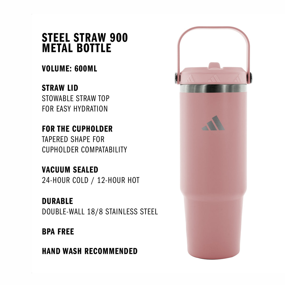adidas Steel Straw 900 Metal Bottle-2