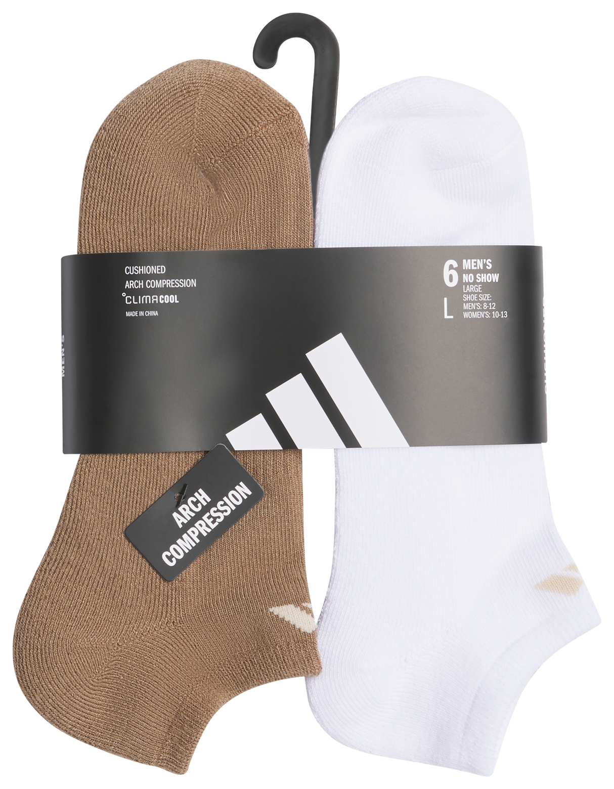 adidas Men's Athletic Cushioned 6-Pack No Show Sock-7
