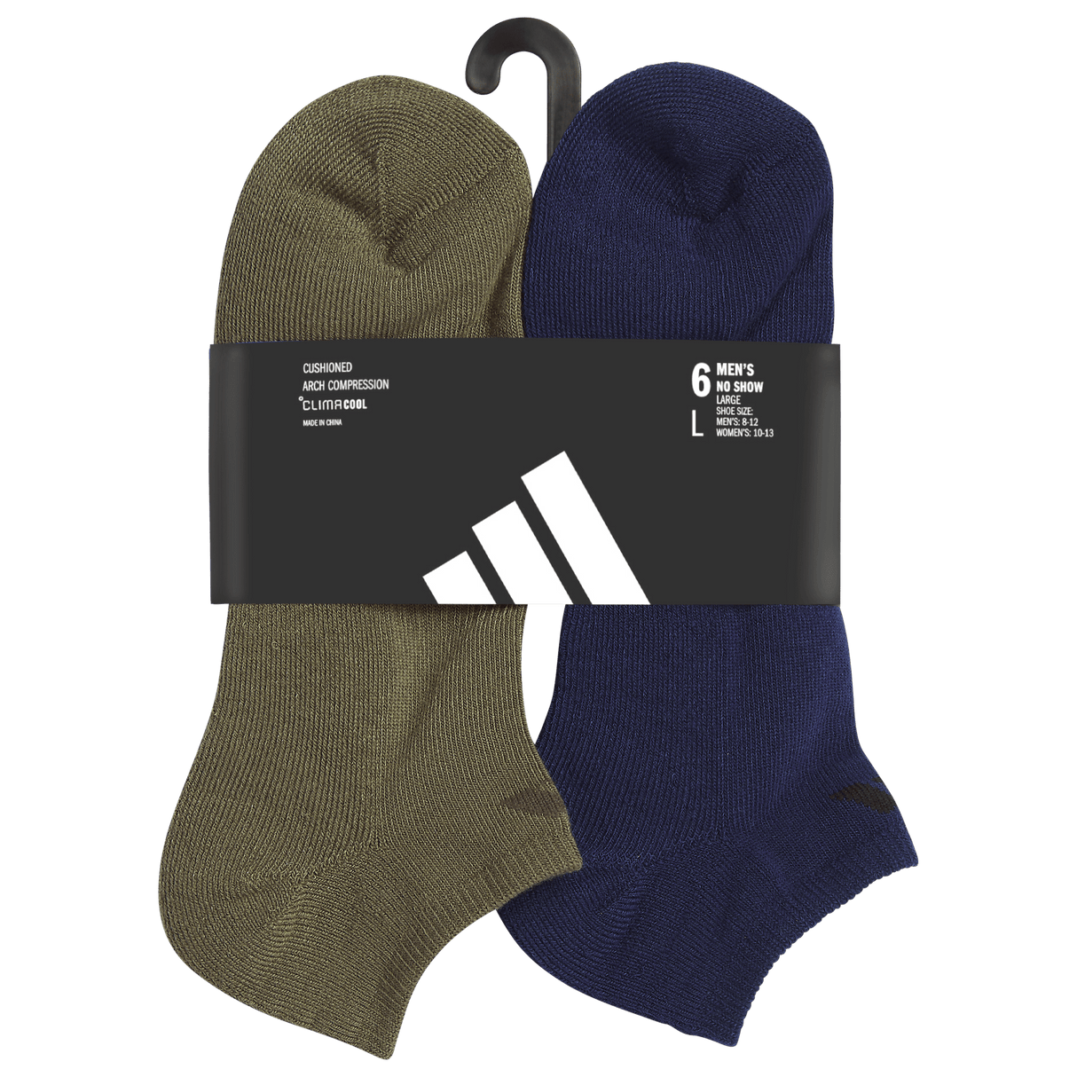 adidas Men's Athletic Cushioned 6-Pack No Show Sock-8