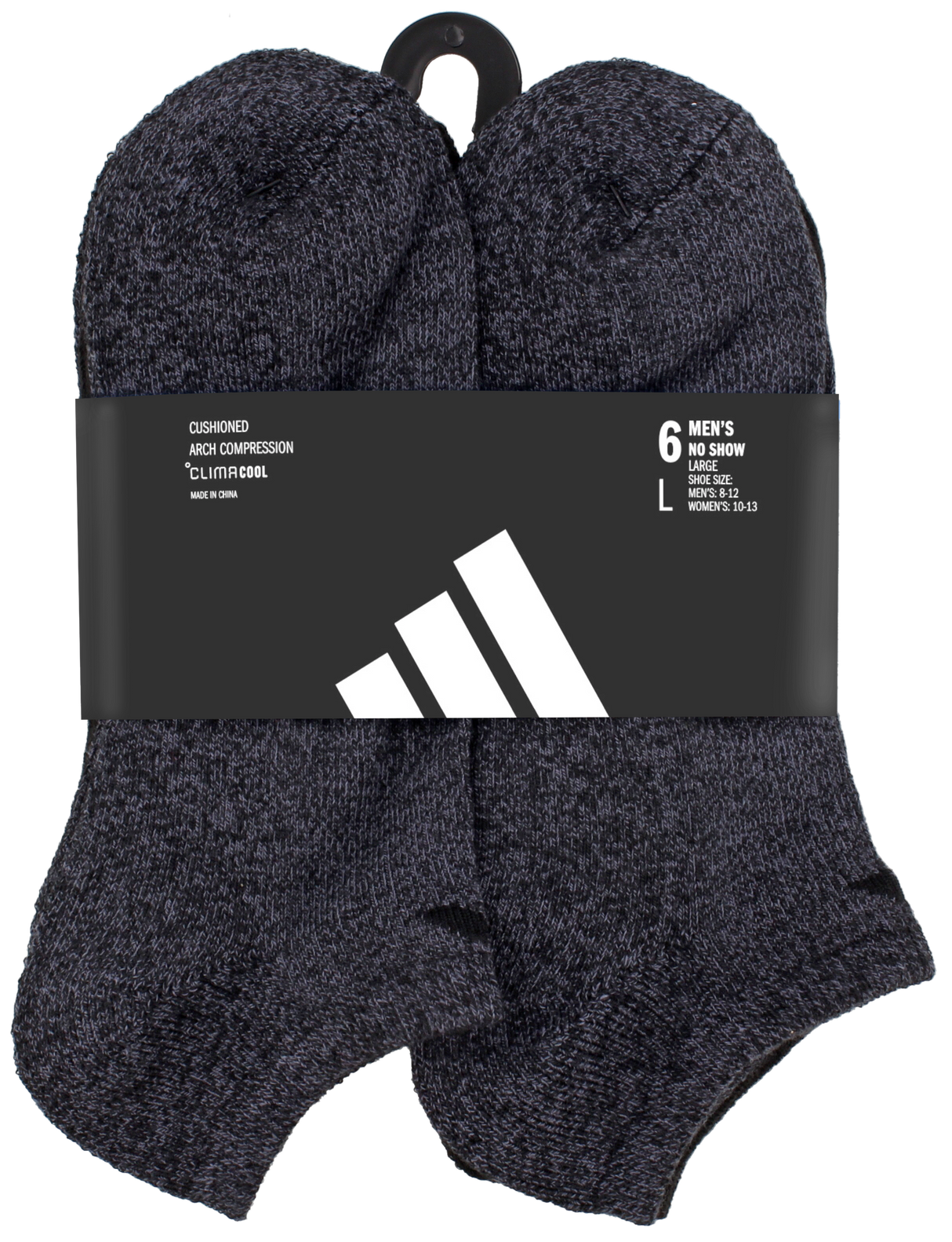 adidas Men's Athletic Cushioned 6-Pack No Show Sock-9