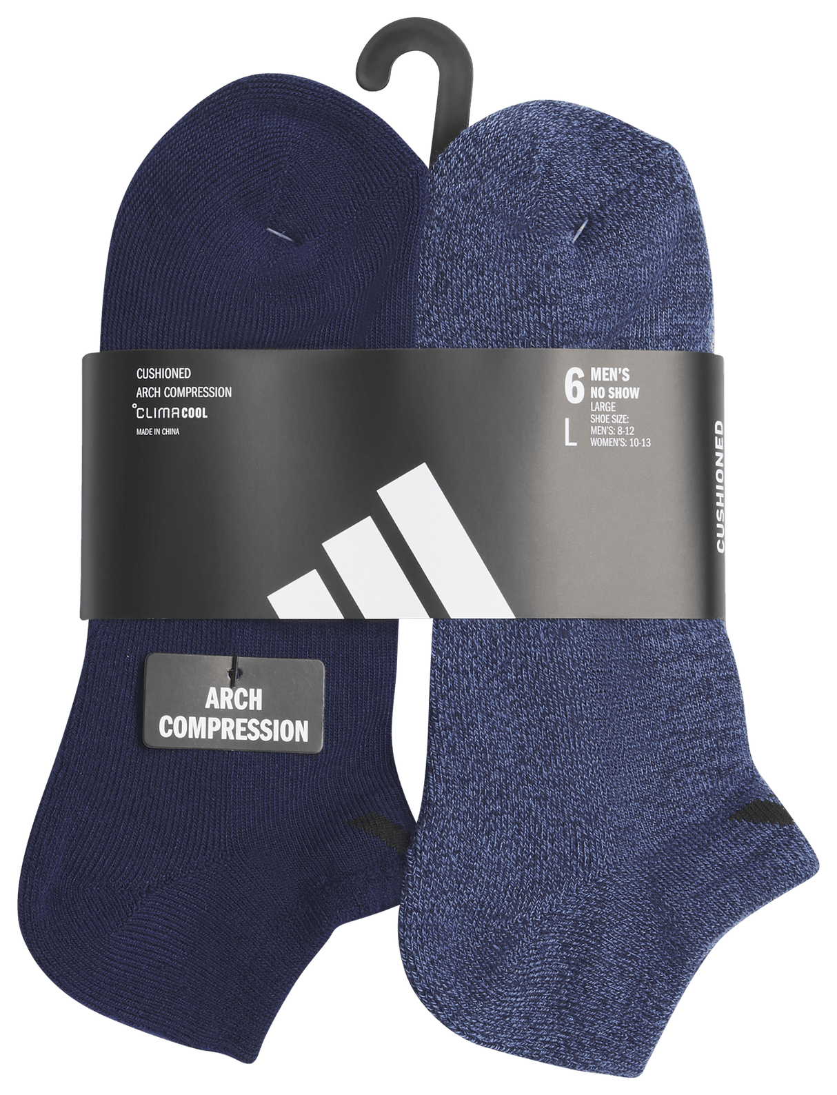 adidas Men's Athletic Cushioned 6-Pack No Show Sock-7