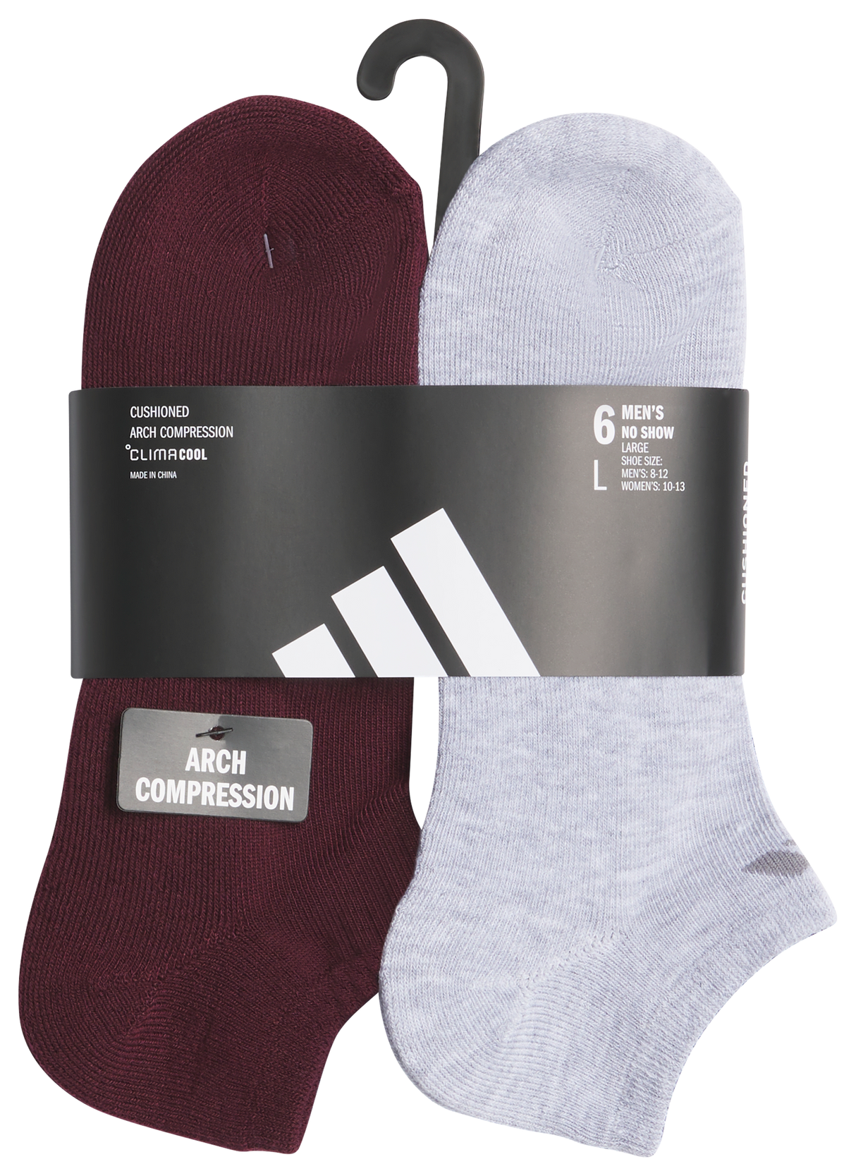 adidas Men's Athletic Cushioned 6-Pack No Show Sock-7