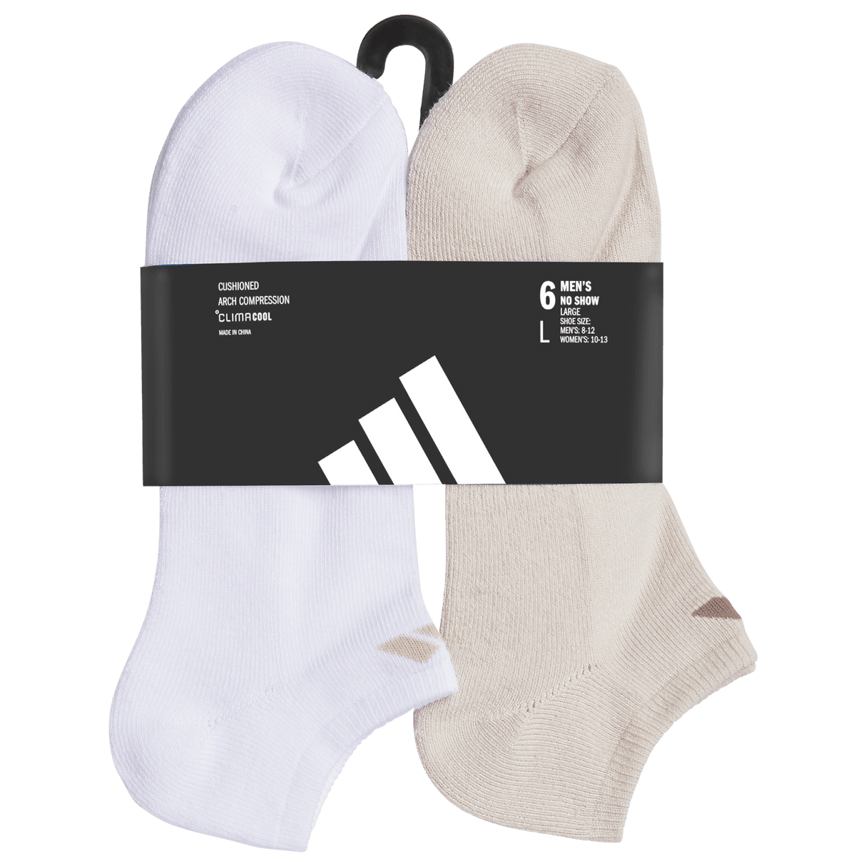adidas Men's Athletic Cushioned 6-Pack No Show Sock-8