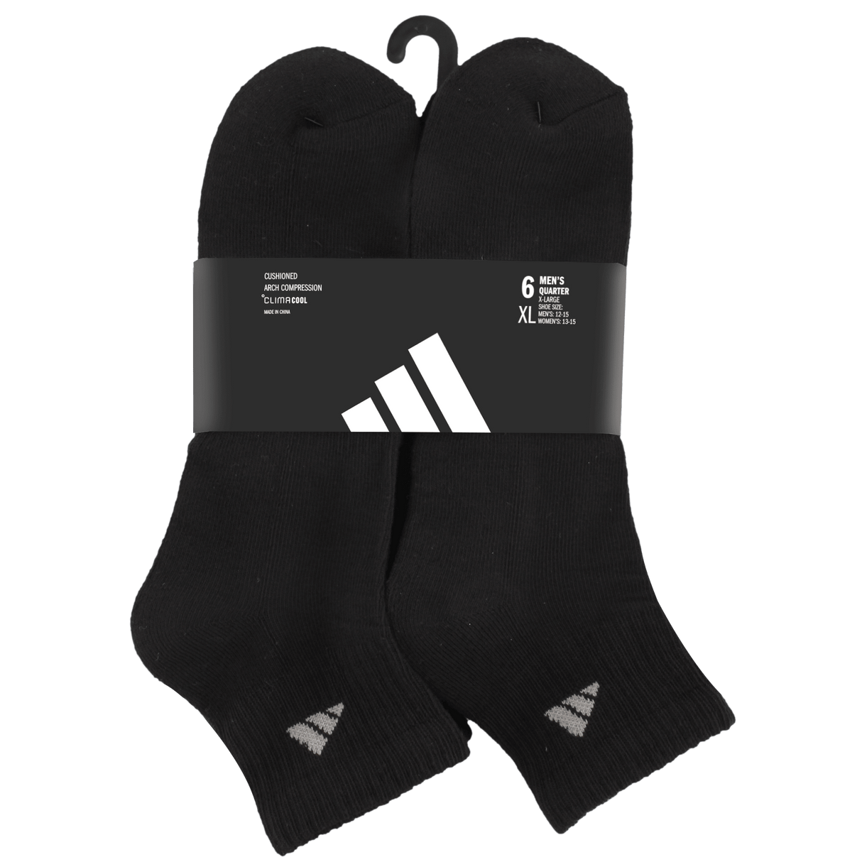adidas Men's Athletic Cushioned 6-Pack Quarter Sock-8