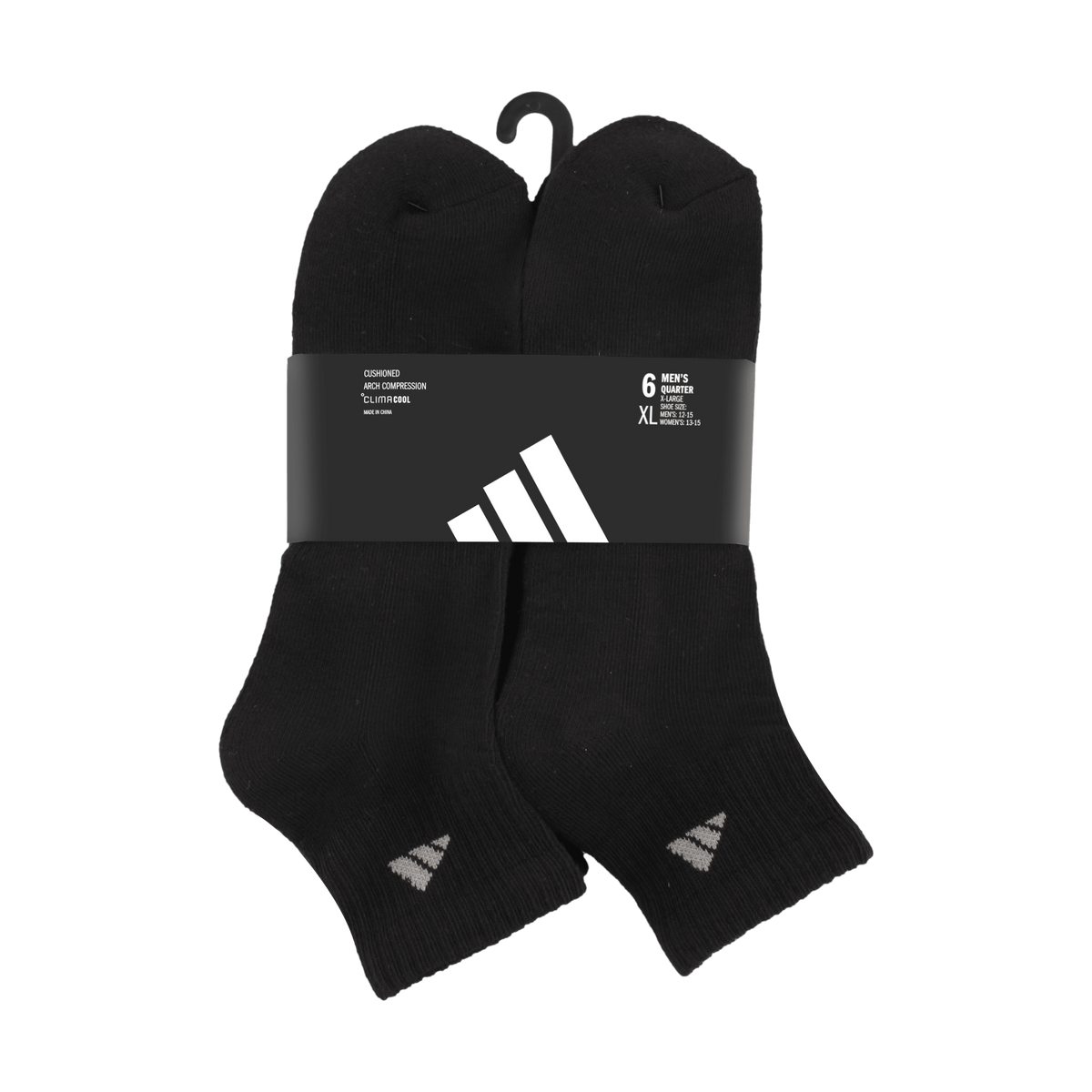 adidas Men's Athletic Cushioned 6-Pack Quarter Sock-8