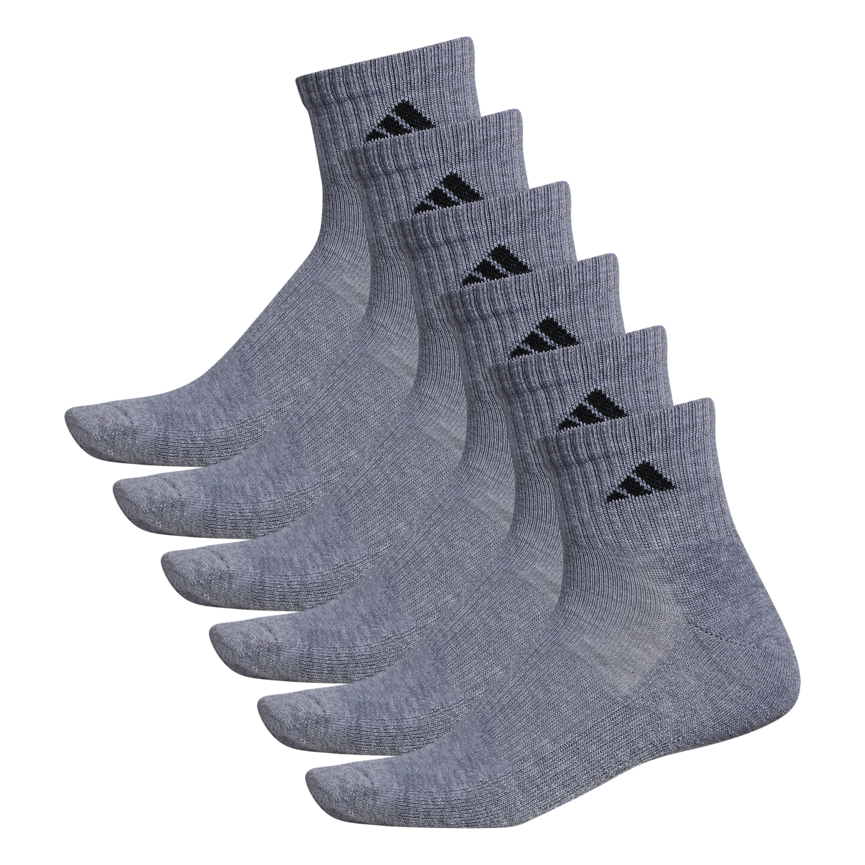 adidas Men's Athletic Cushioned 6-Pack Quarter Sock-6