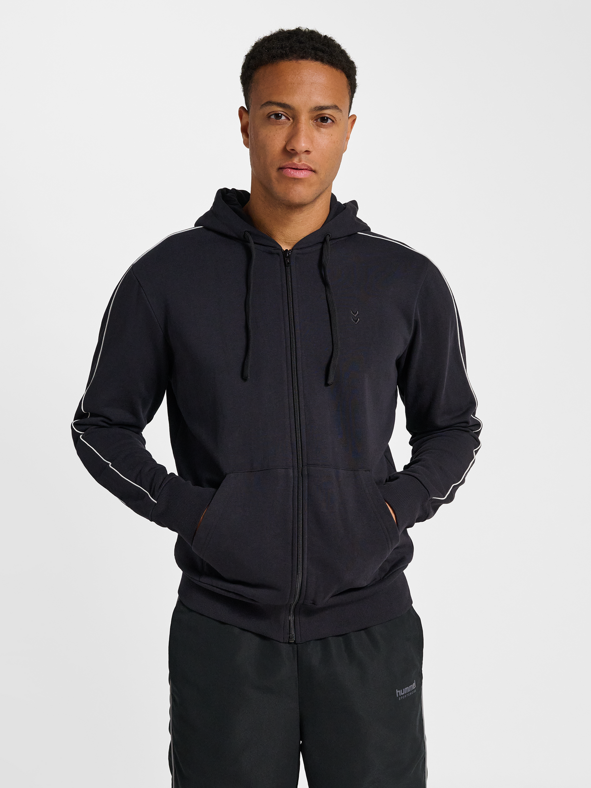 hummel Men's Pulse Piping Zip Hoodie-6