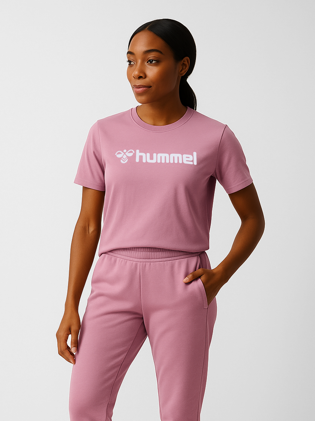 hummel Women's Mover Cotton Short Sleeve T-Shirt-5