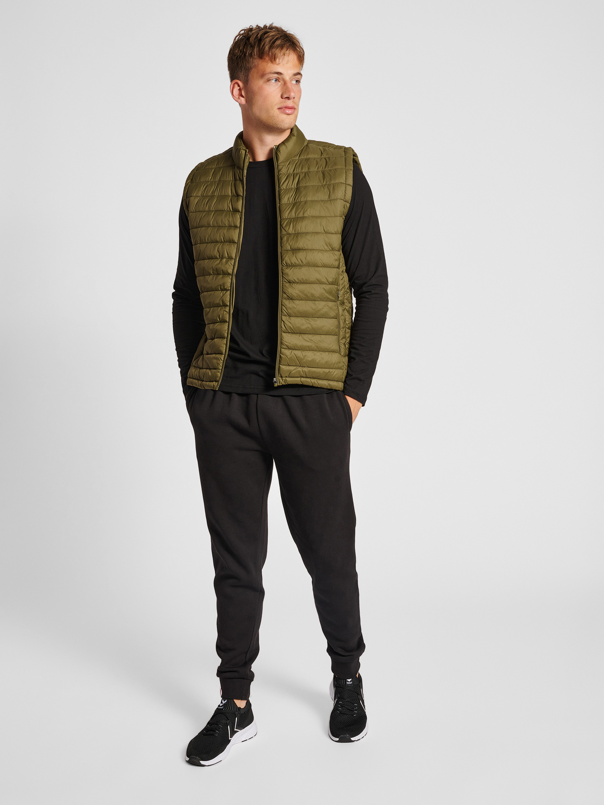 hummel Men's Red Quilted Waistcoat-4