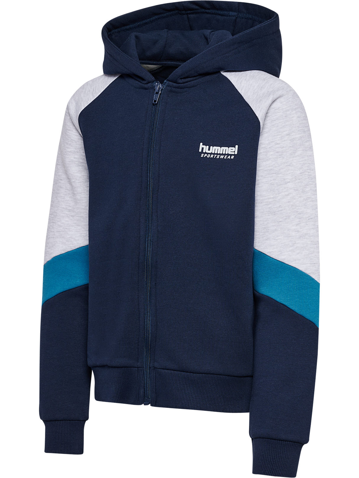 hummel Youth Loose Blocked Zip Hoodie-1