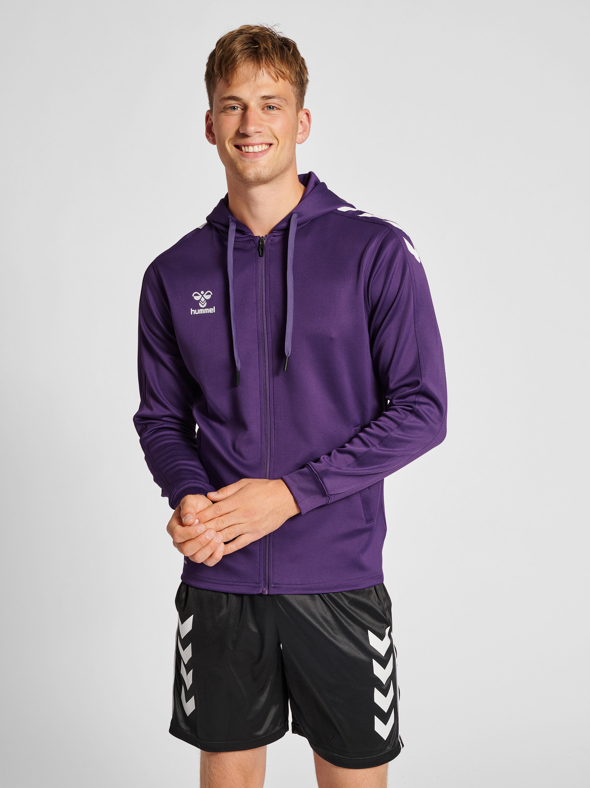 hummel Unisex Core XK Poly Zip Hood Sweatshirt-5