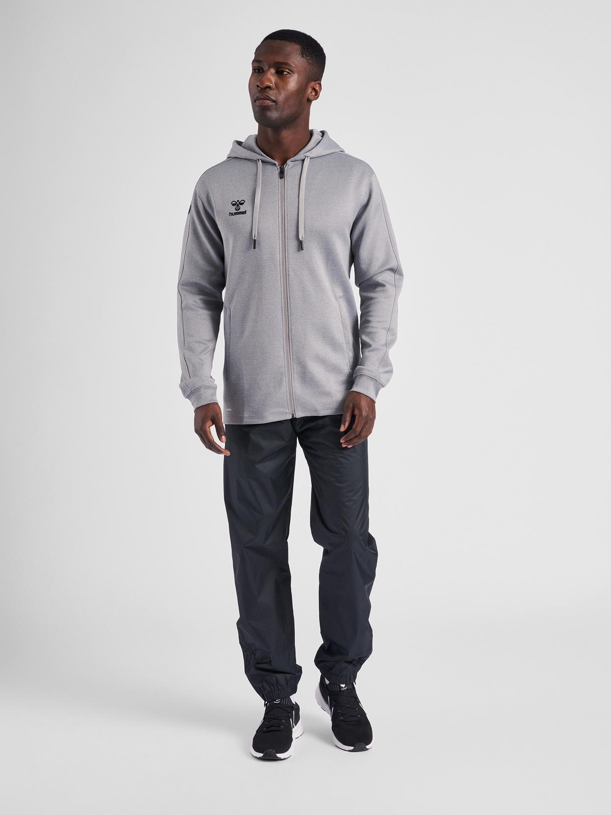 hummel Unisex Core XK Poly Zip Hood Sweatshirt-4