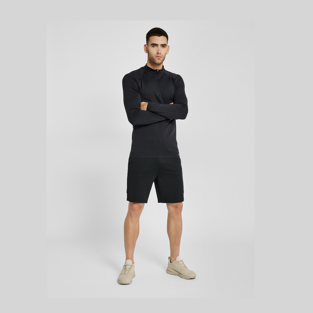 hummel Men's Stroke Seamless Half Zip-5