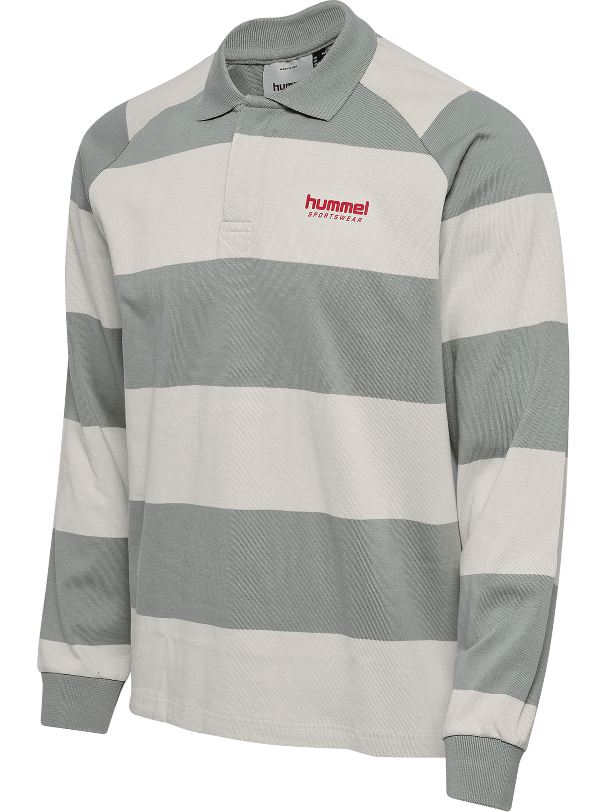 hummel Men's Loose Striped Long Sleeve Polo-1