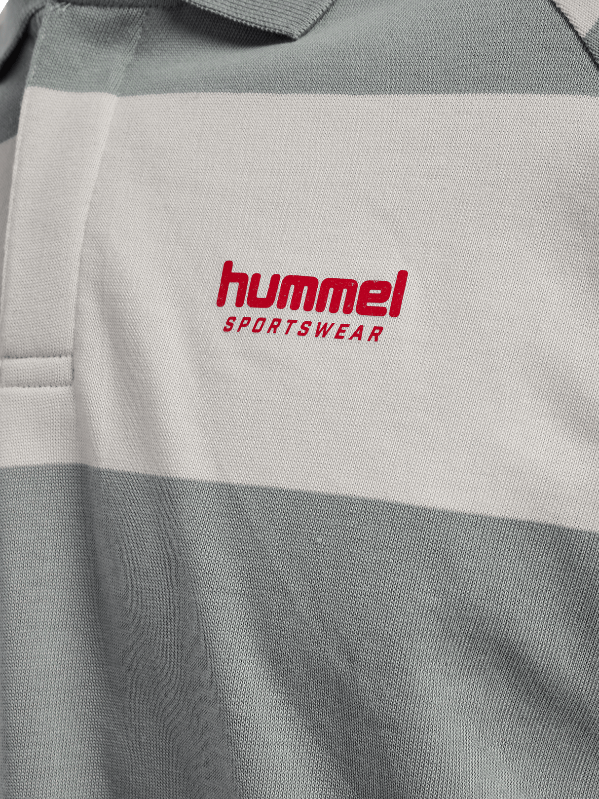 hummel Men's Loose Striped Long Sleeve Polo-3