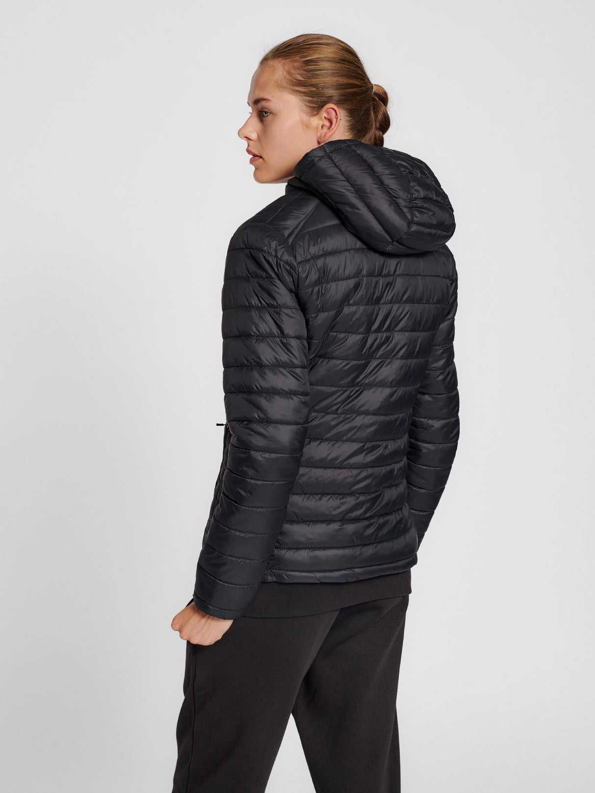 hummel Women's Red Quilted Hood Jacket-6
