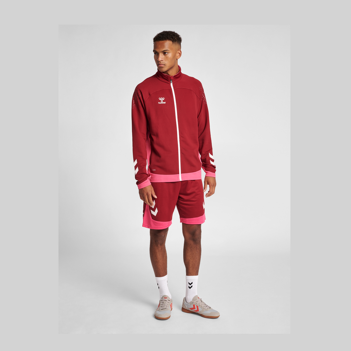 hummel Men's Lead Poly Zip Jacket-4
