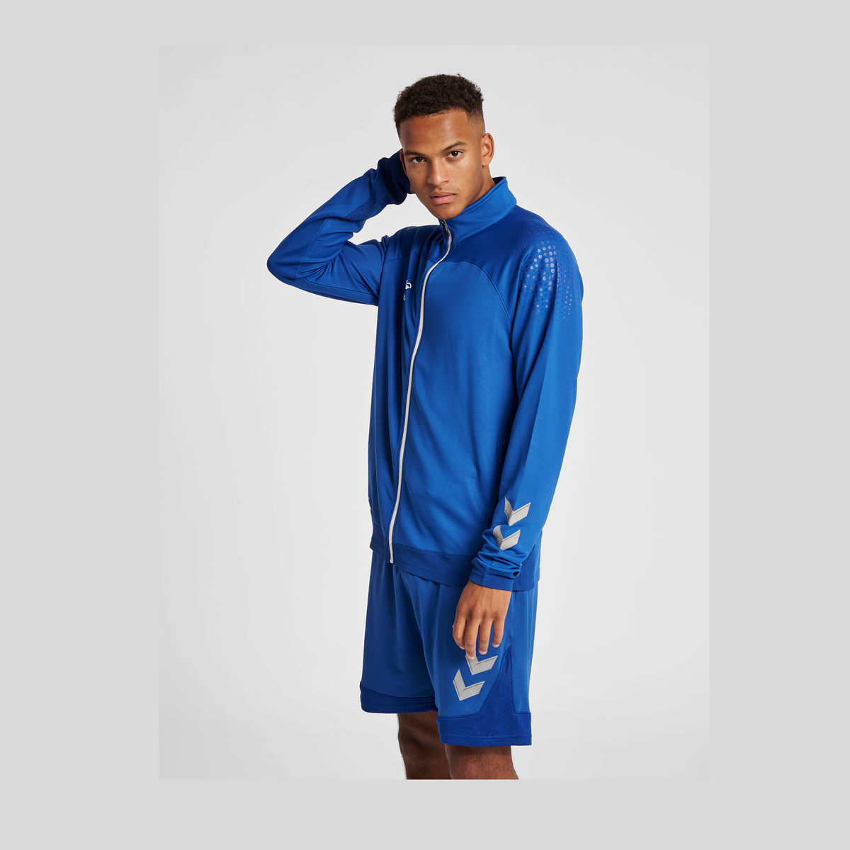 hummel Men's Lead Poly Zip Jacket-5