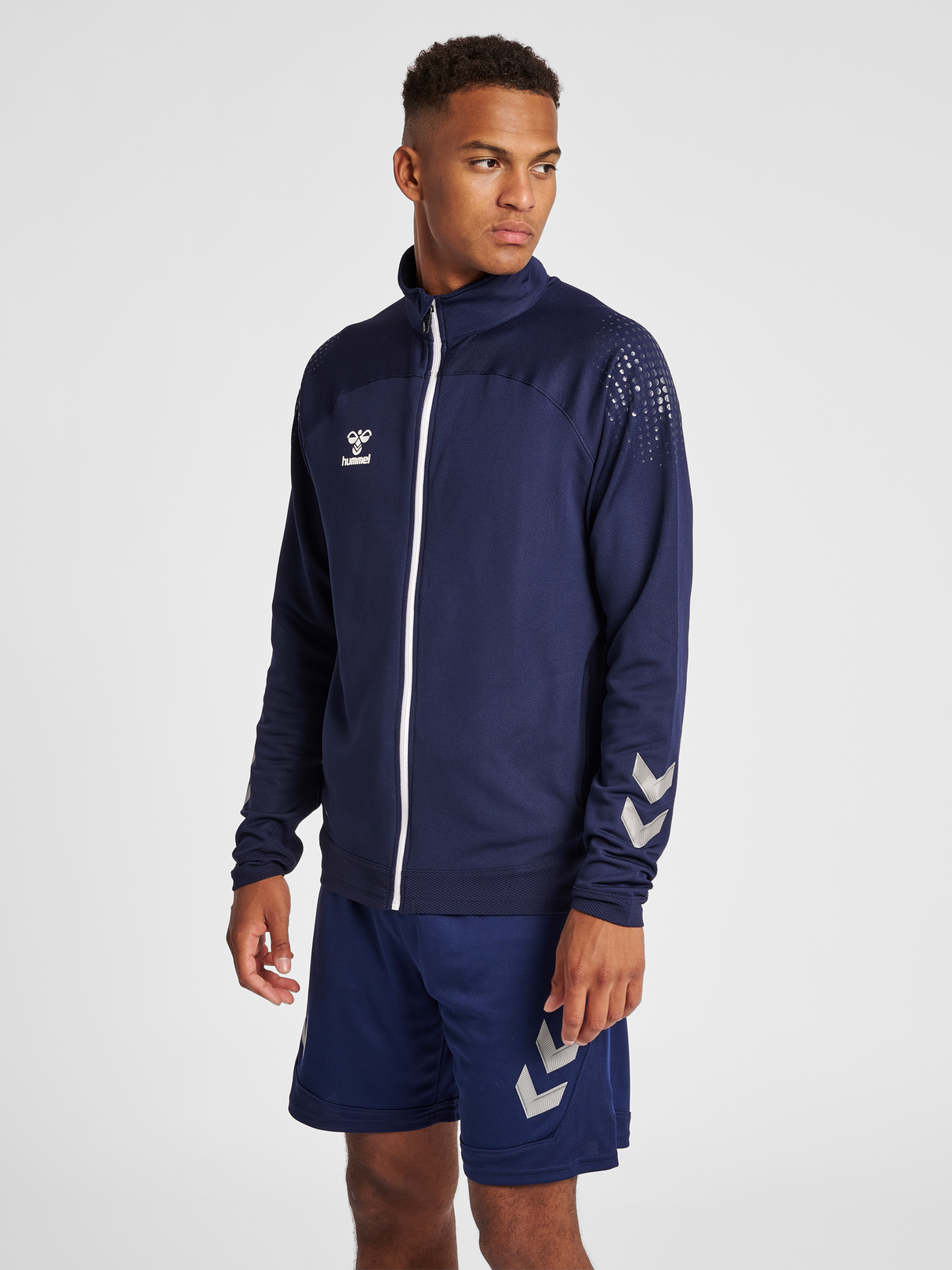 hummel Men's Lead Poly Zip Jacket-5