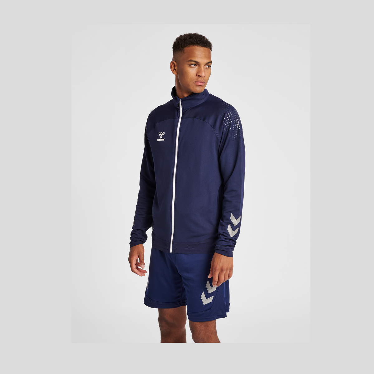 hummel Men's Lead Poly Zip Jacket-5