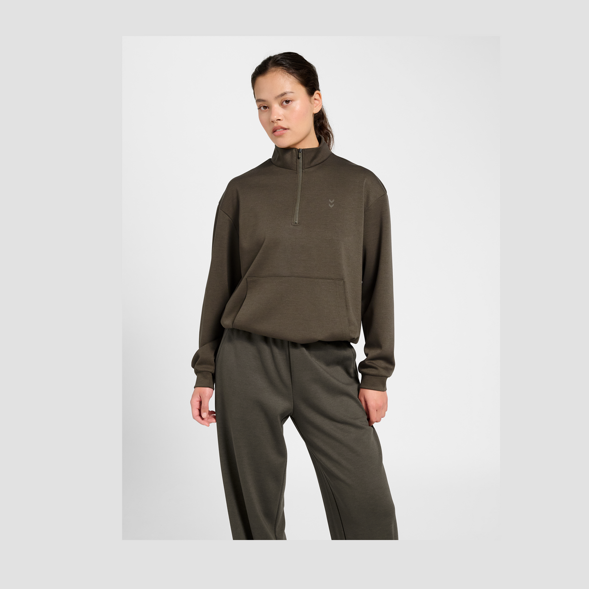 hummel Women's Yoga Soft Half Zip Jacket-5