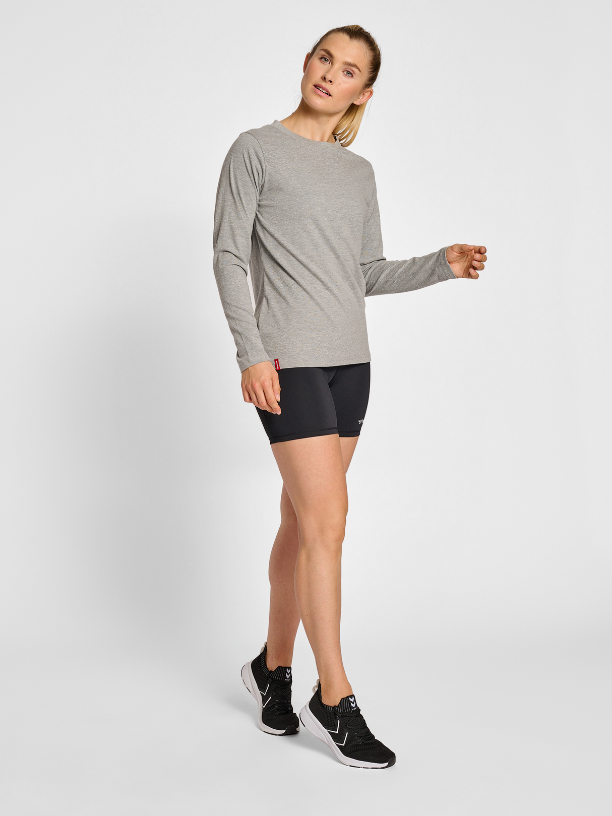 hummel Women's Red Basic Long Sleeve T-Shirt-4